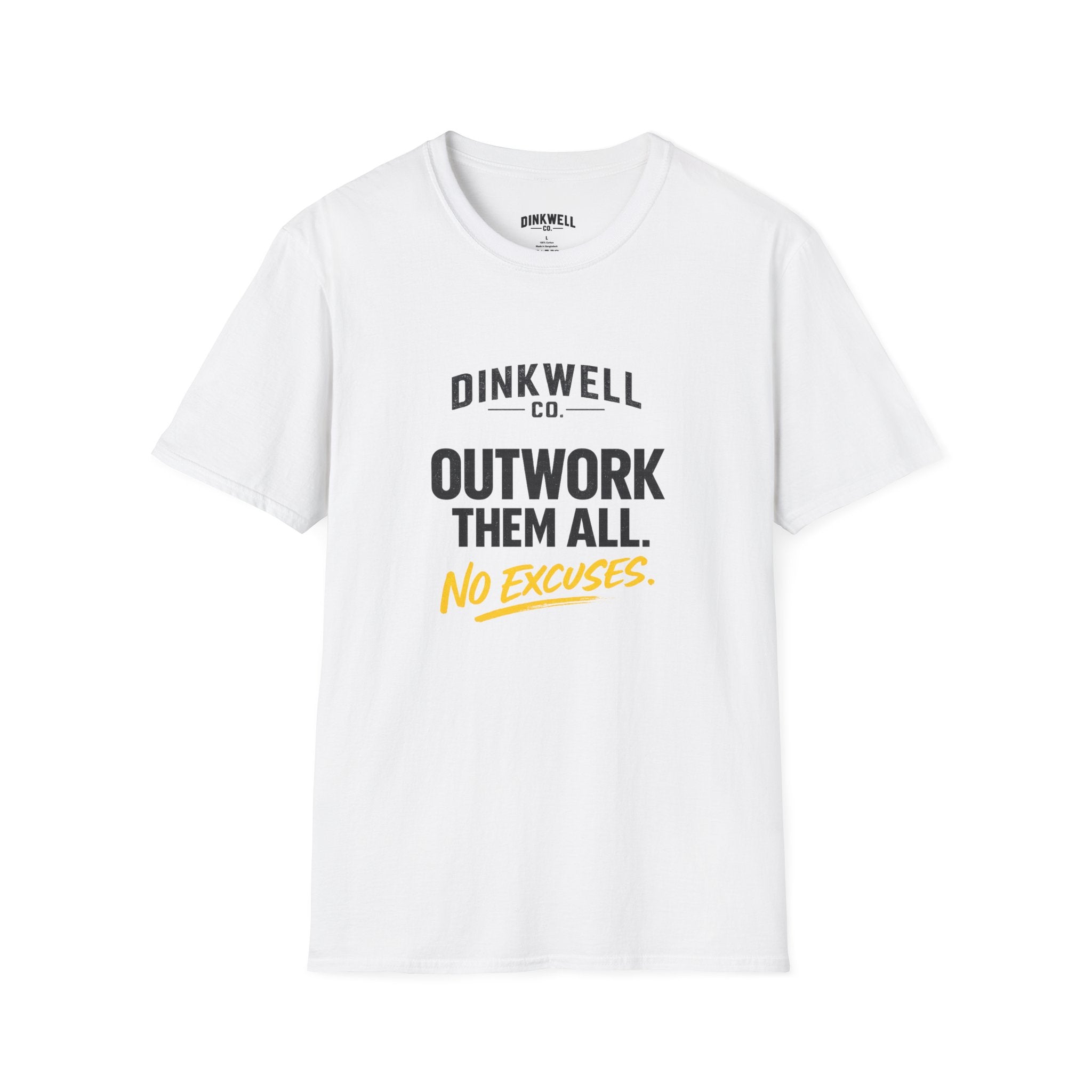 Outwork Them All T-Shirt – "No Excuses" Motivational Workout Tee